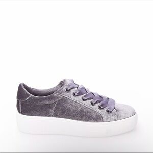 Steve Madden Women’s gray velvet sneakers size 7.5